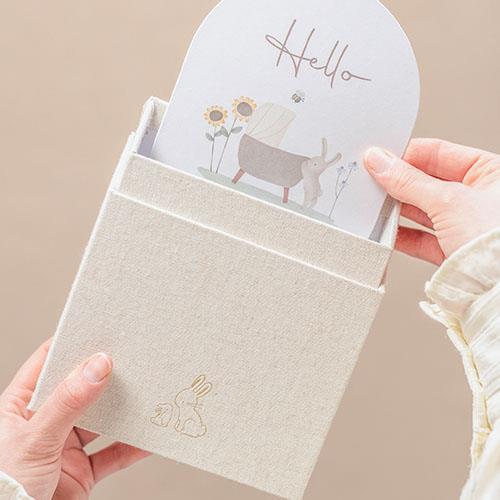 Tarjetas de hitos - Verde - Conejito bebé