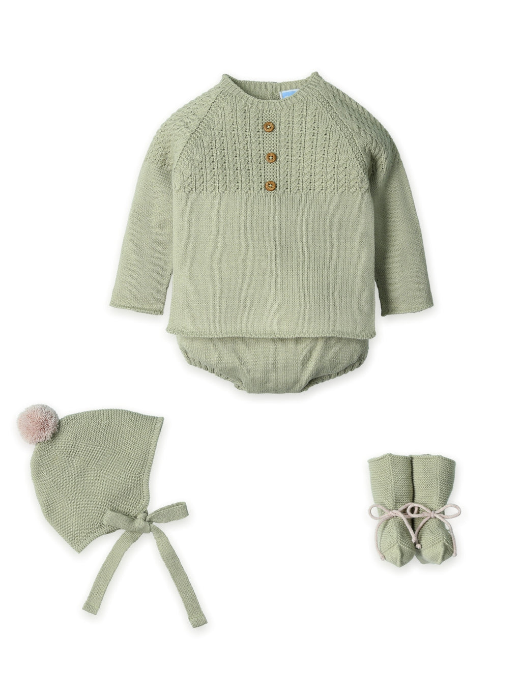 conjunto 4 piezas de punto