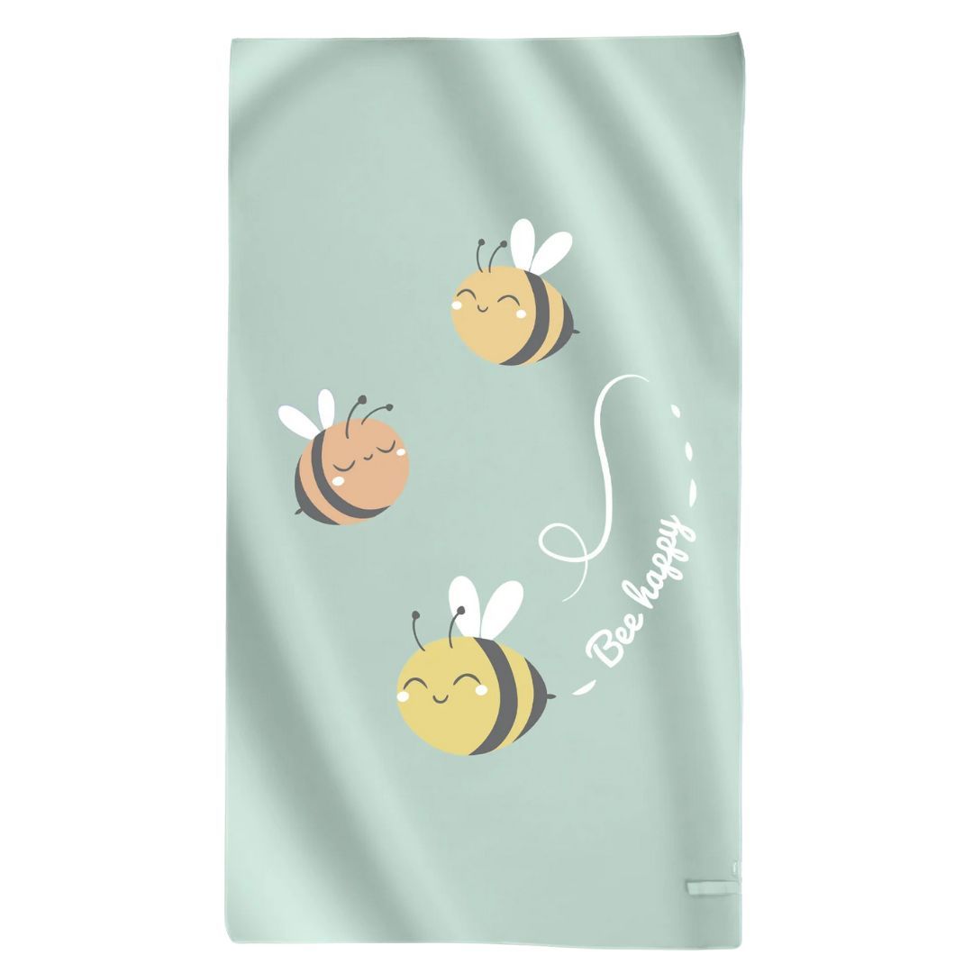 Toalla de playa infantil 90x160cm Abeja feliz