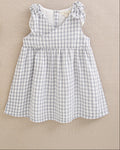 Vestido de cuadro vichy azul polvo