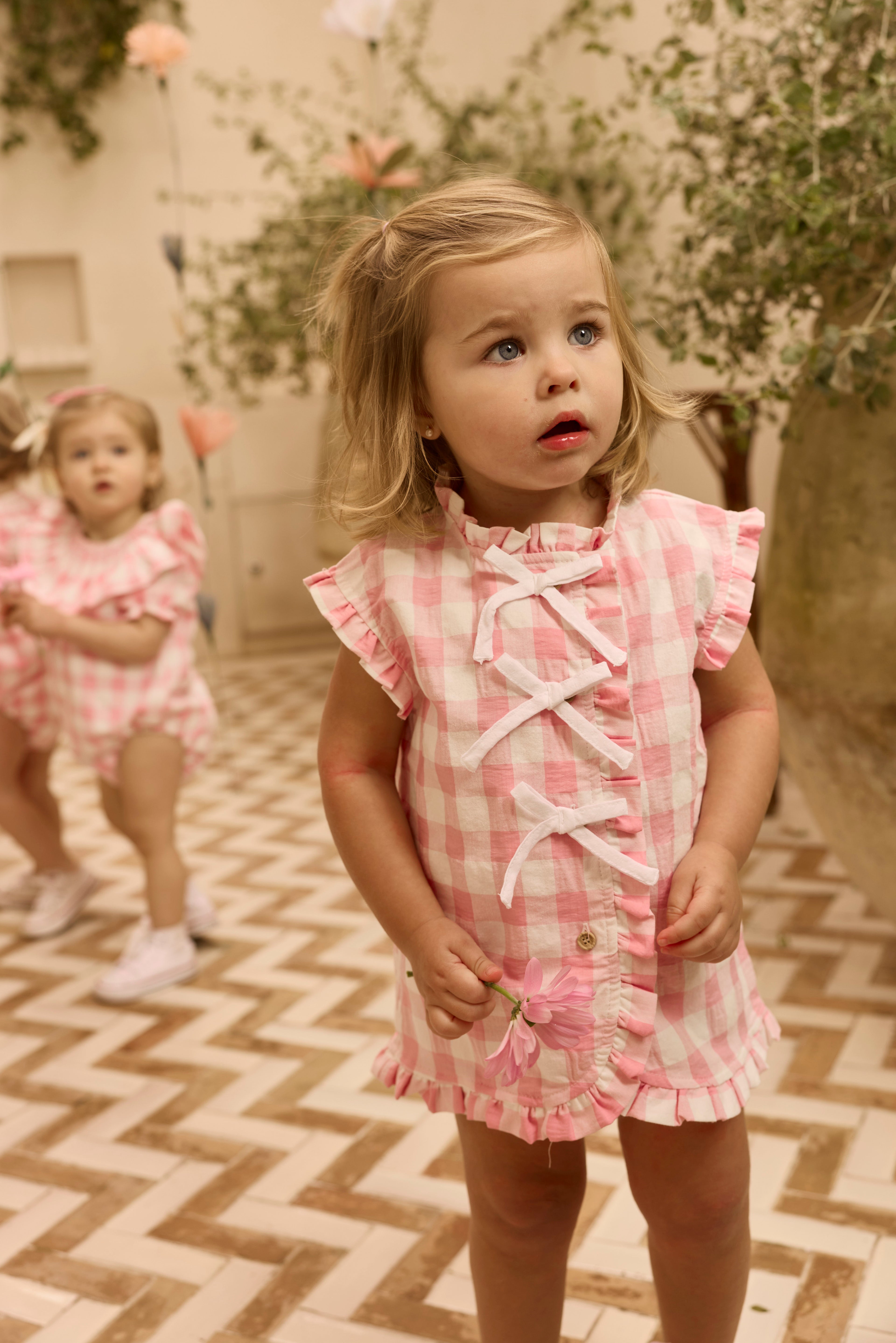 Vestido Fresa y Nata