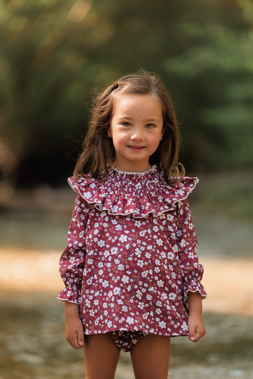 Vestido Flores Rojas