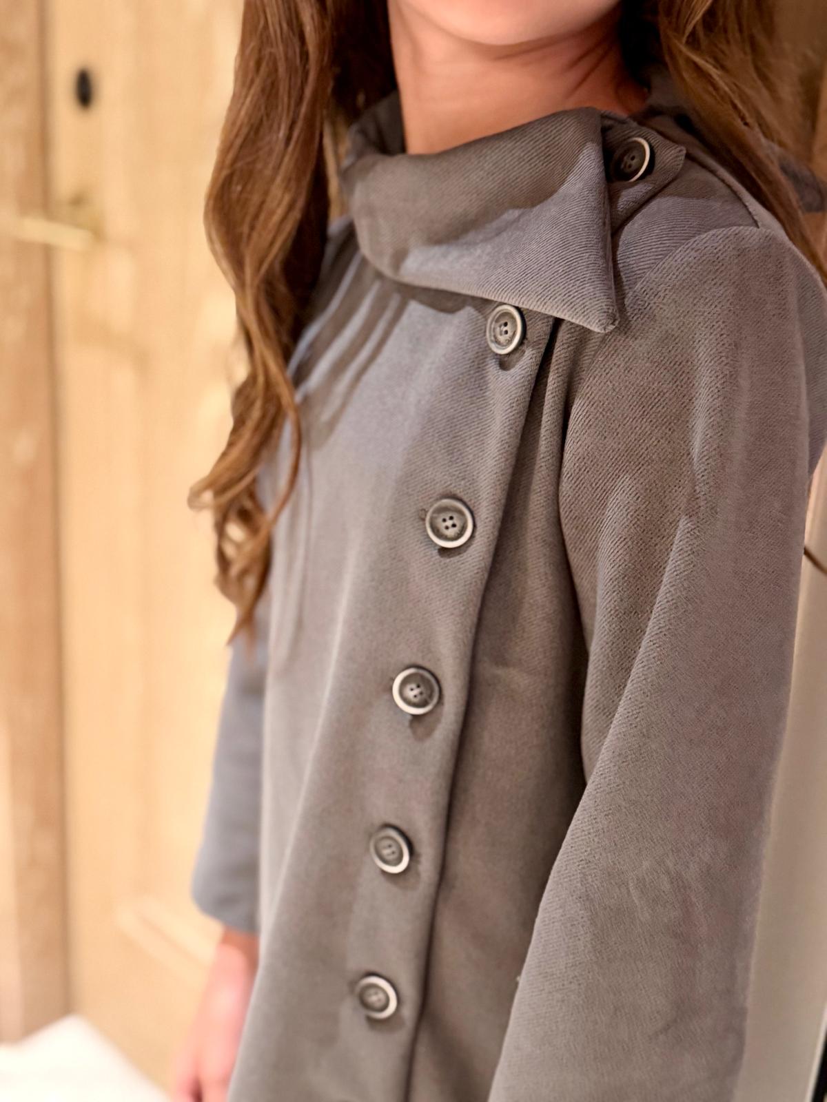 Vestido botones laterales y cuello envolvente Eve Children