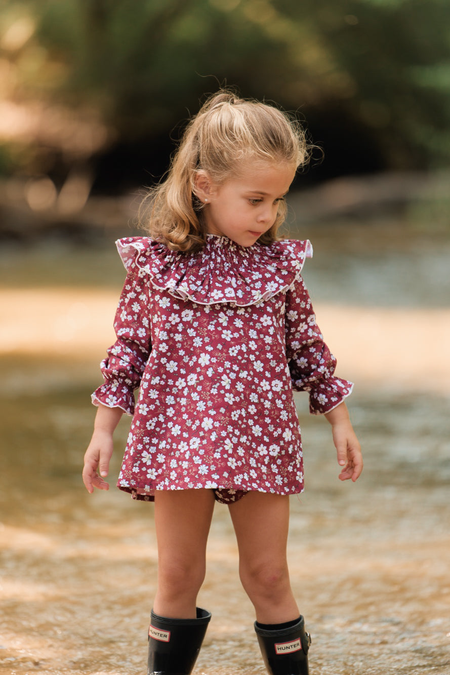Vestido Flores Rojas