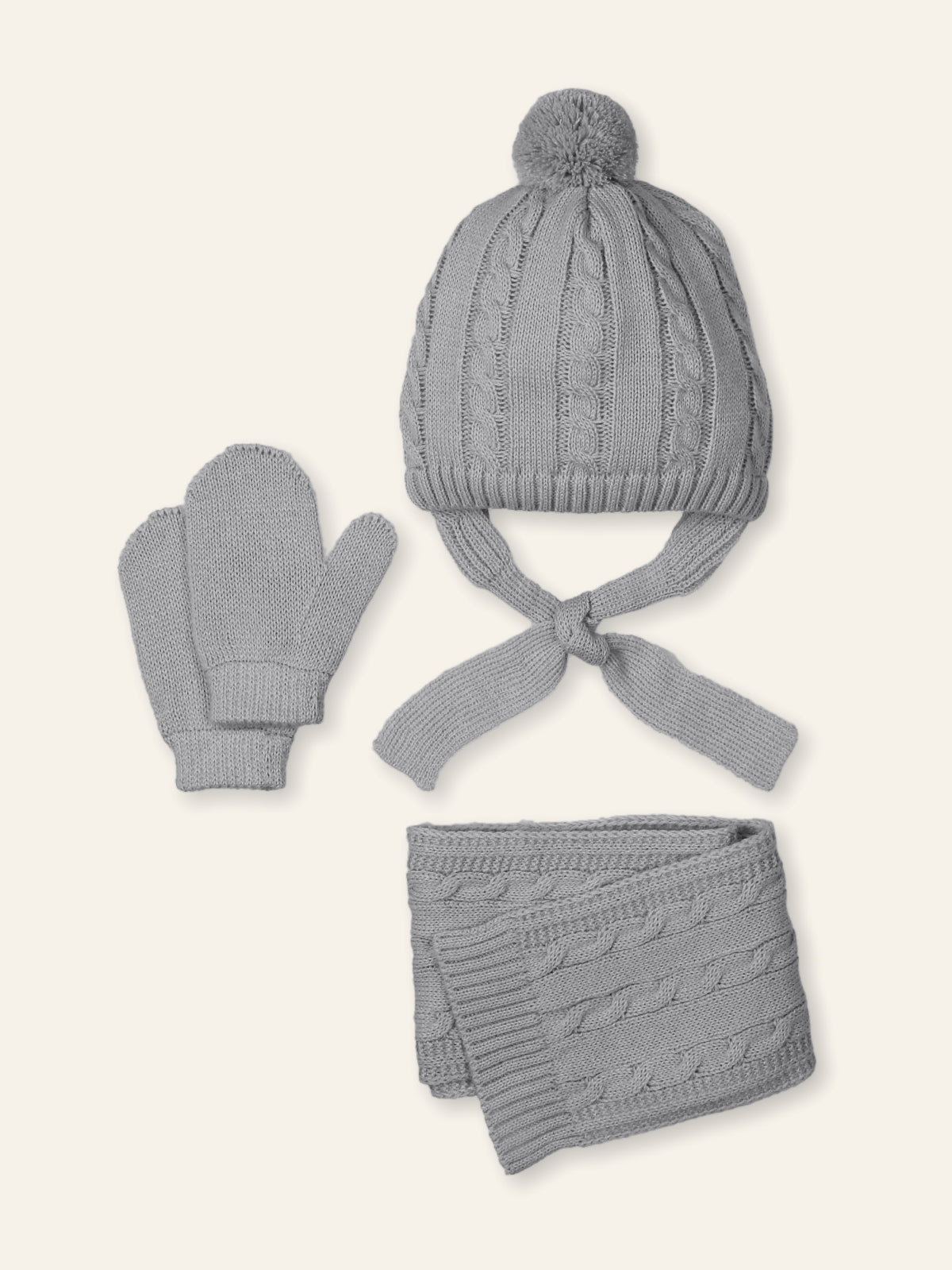 Conjunto gorro+bufanda+mapola
