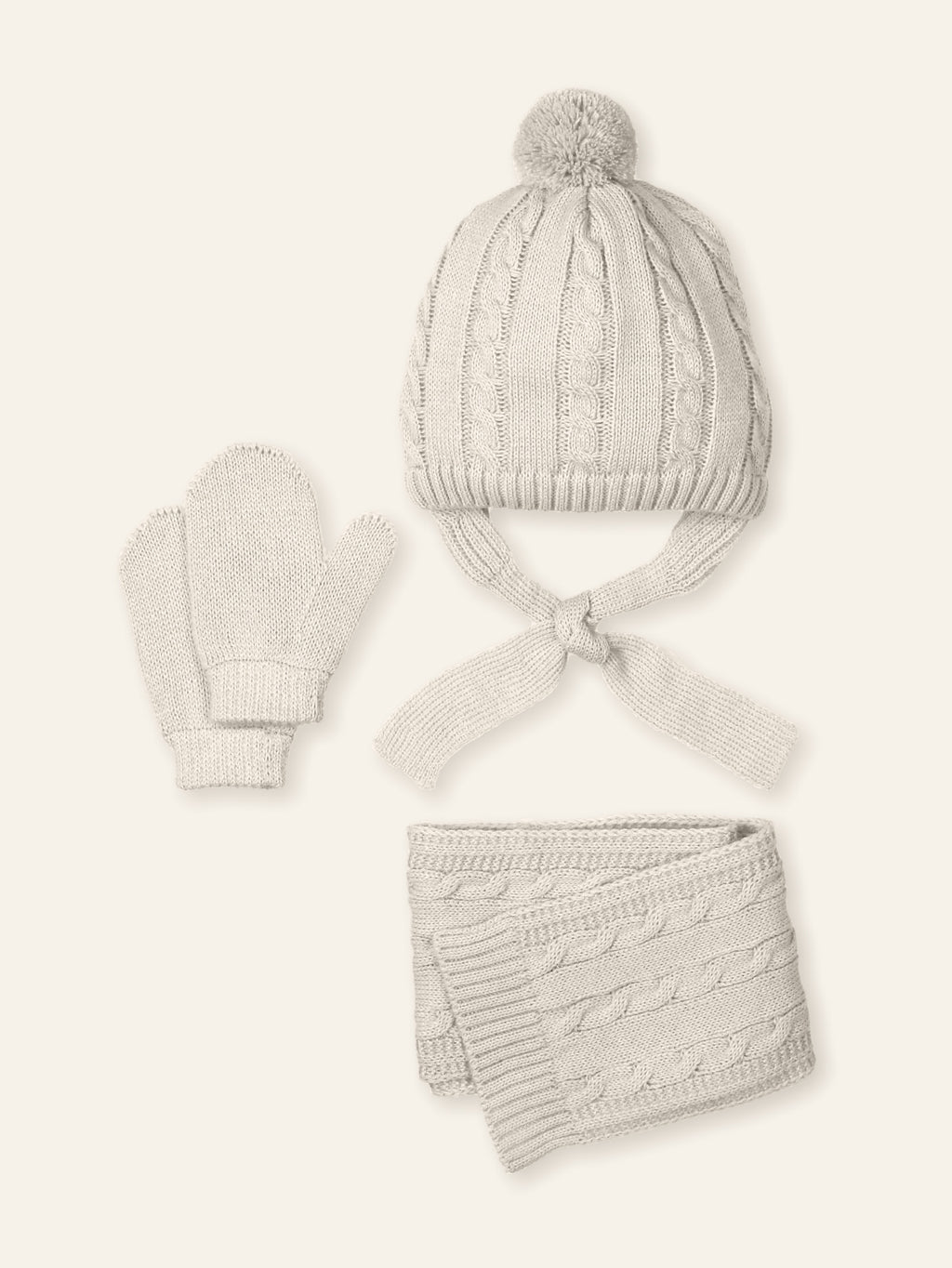Conjunto gorro+bufanda+mapola