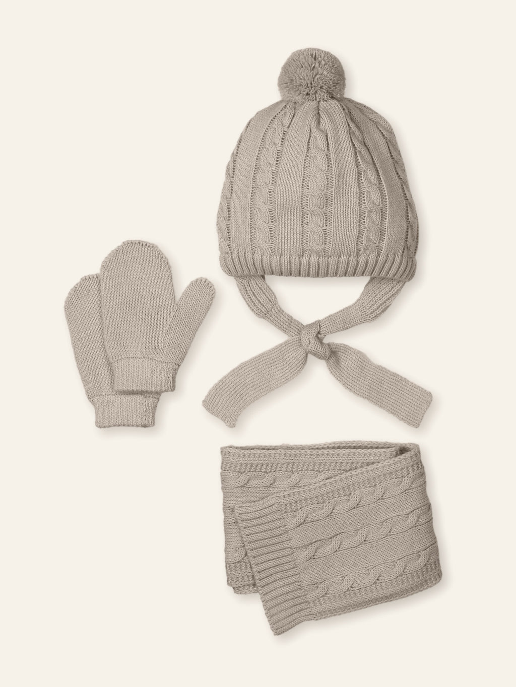 Conjunto gorro+bufanda+mapola