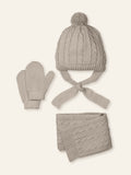 Conjunto gorro+bufanda+mapola