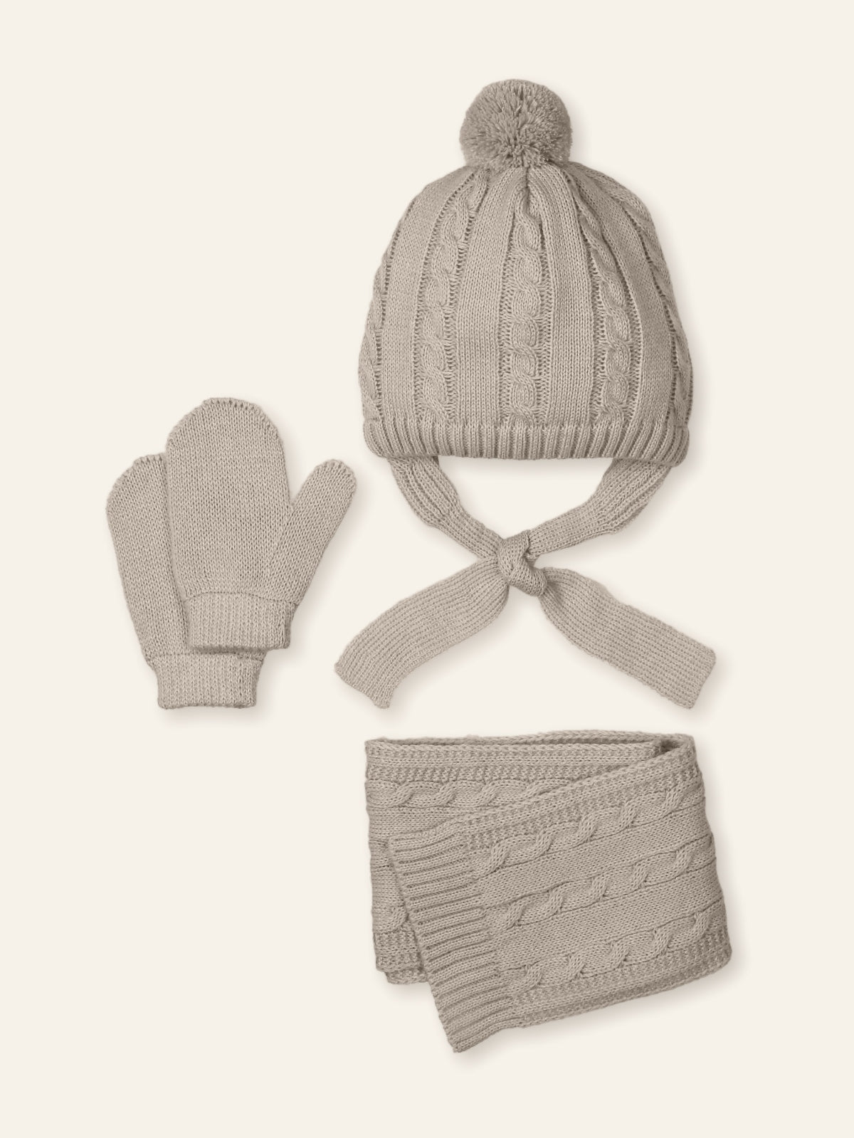 Conjunto gorro+bufanda+mapola