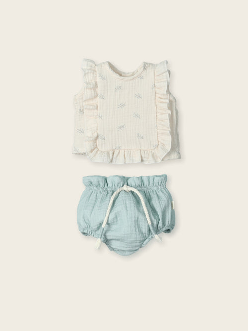 Blusa sin mangas y culotte