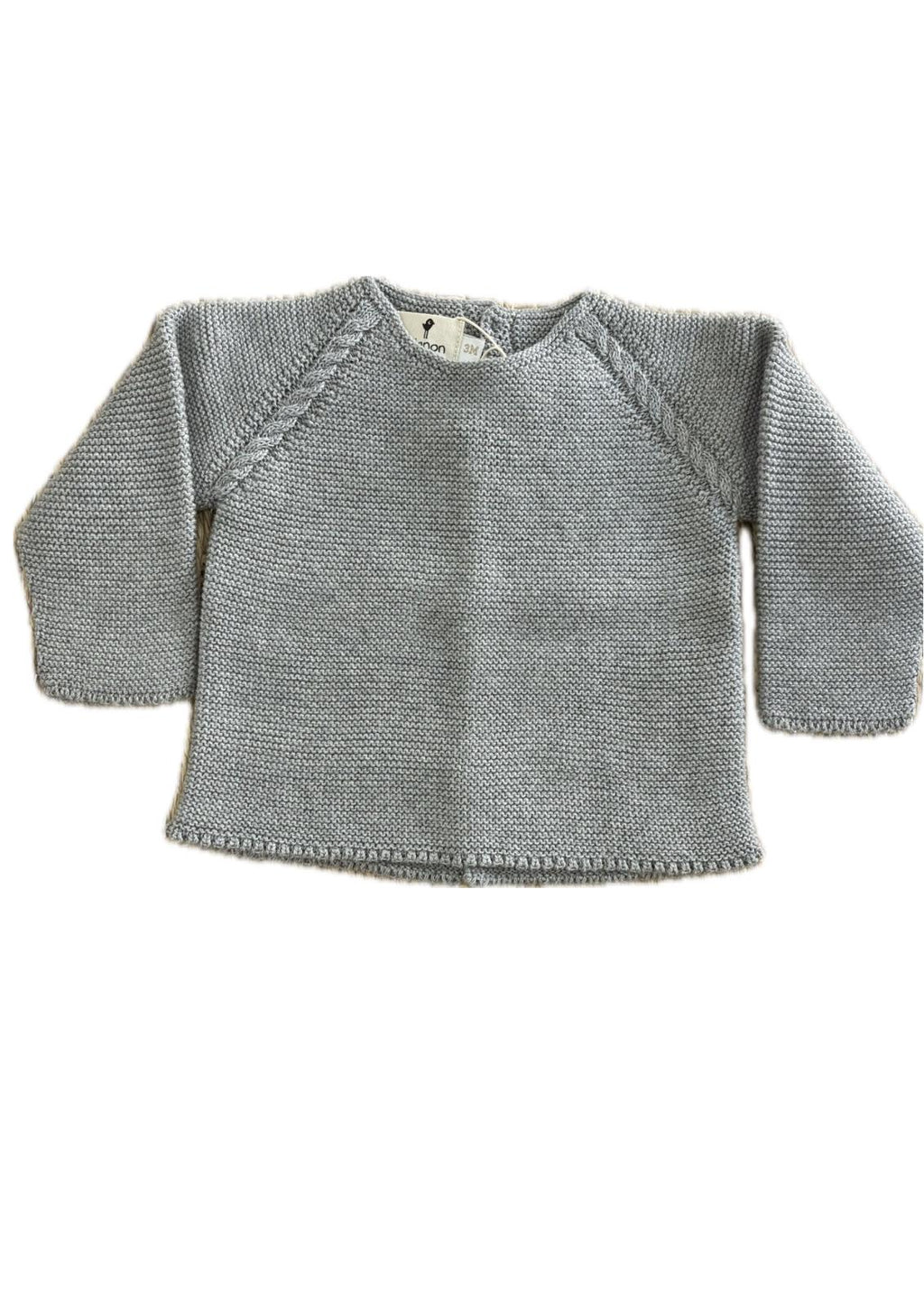 Jersey trenzado en sisa gris
