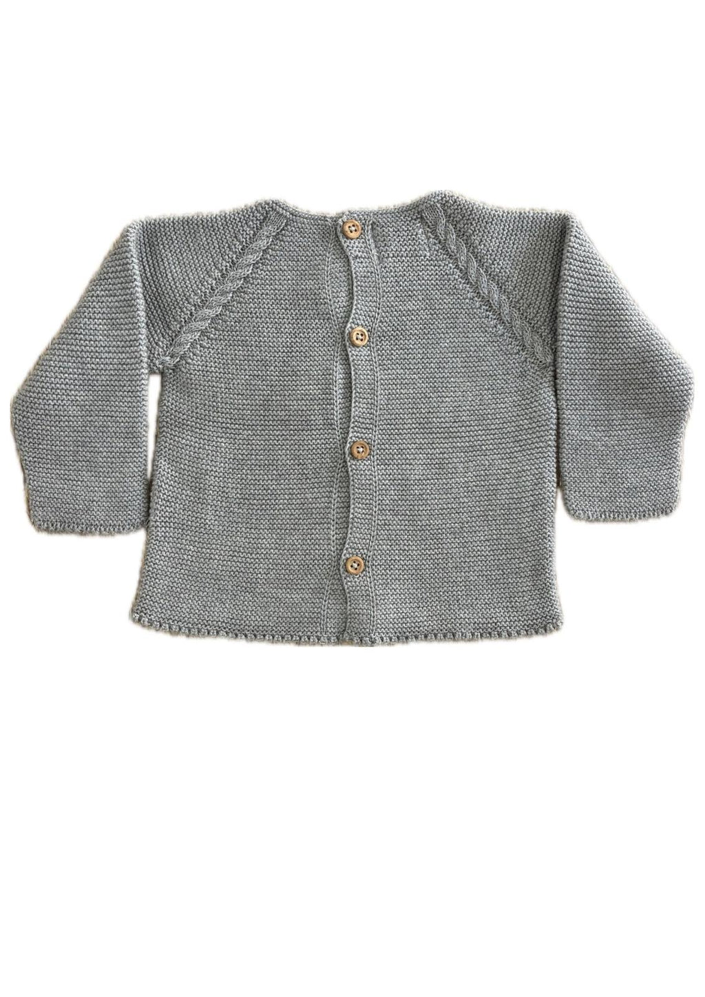 Jersey trenzado en sisa gris
