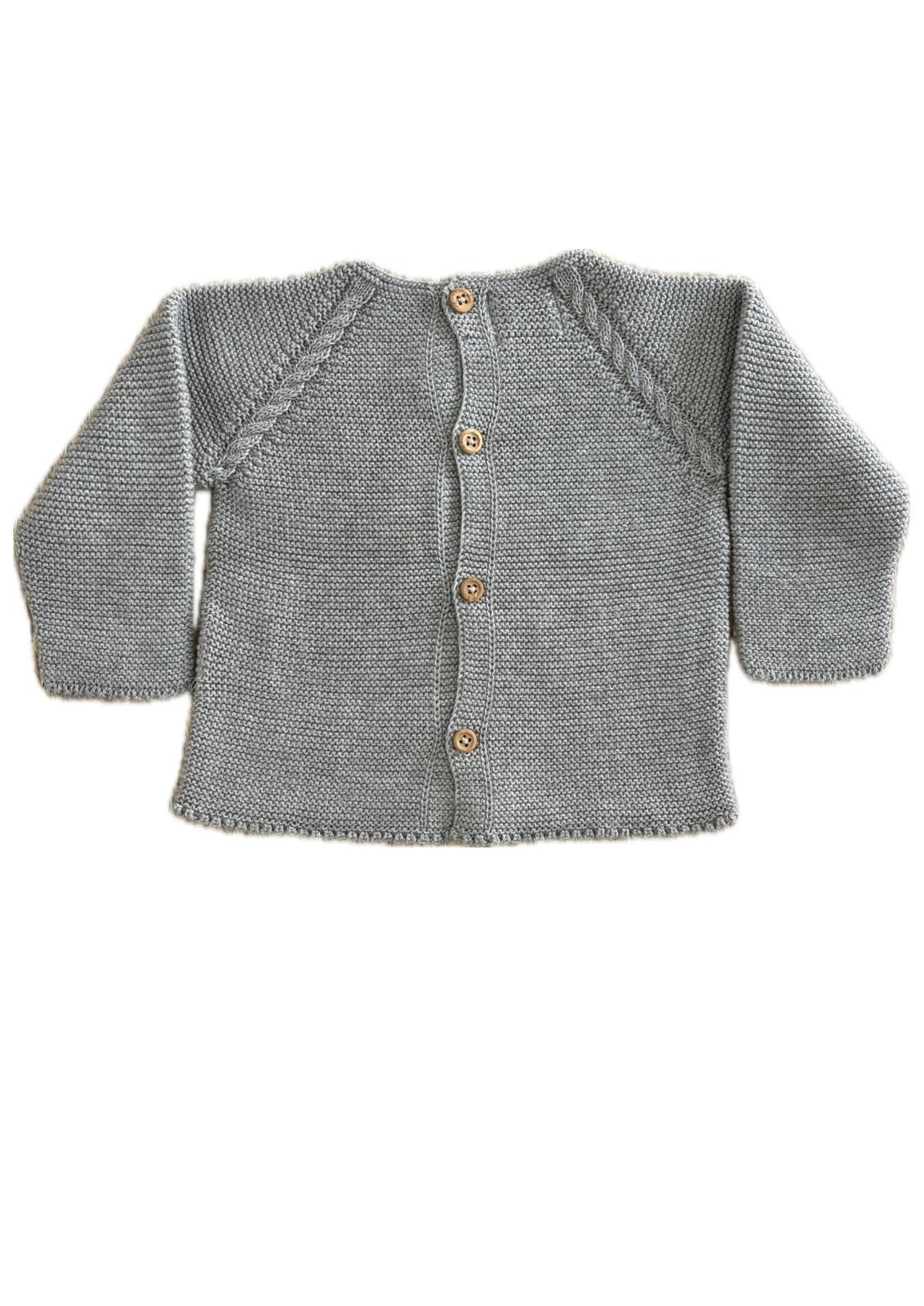 Jersey trenzado en sisa gris
