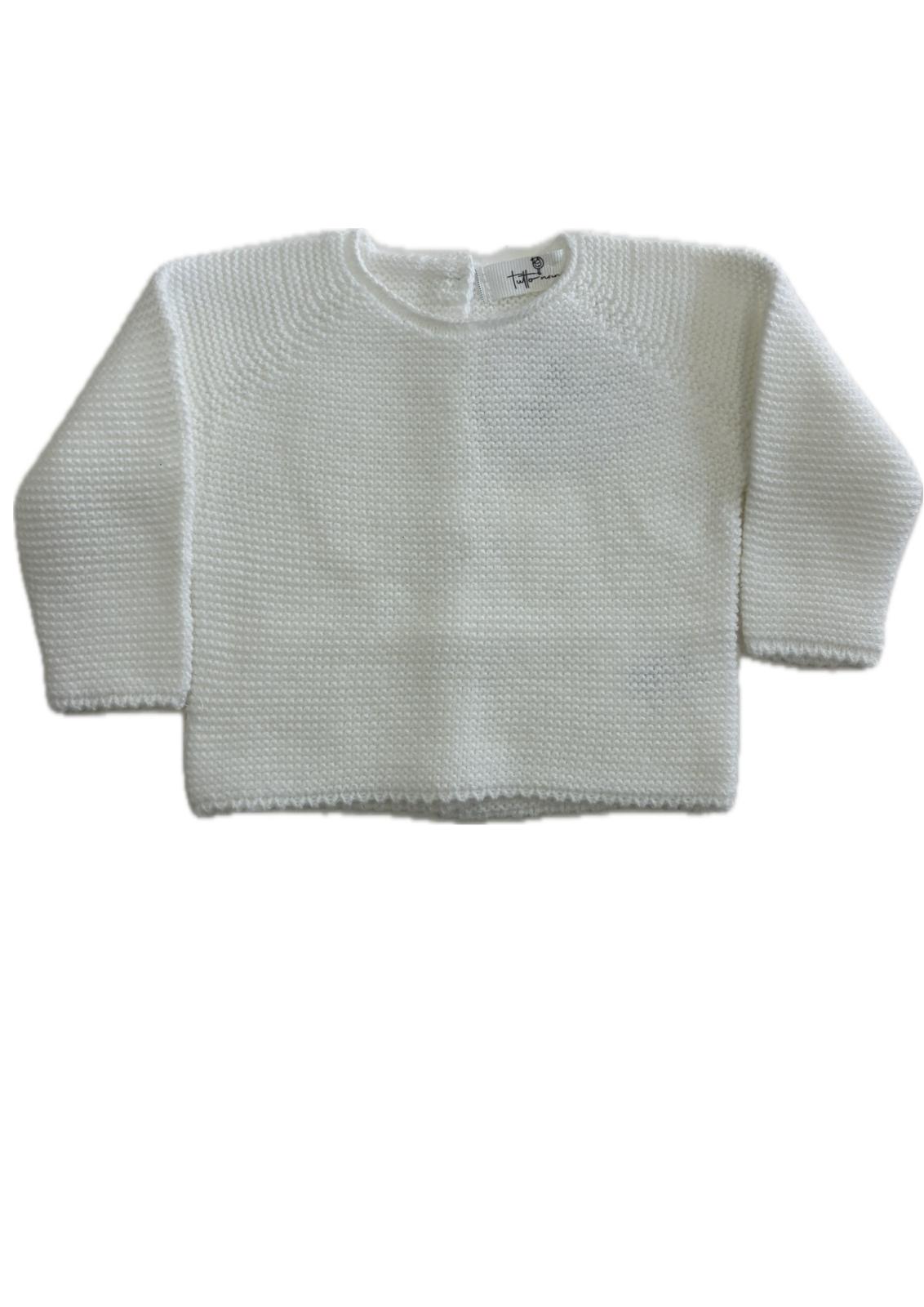 Jersey punto bobo blanco