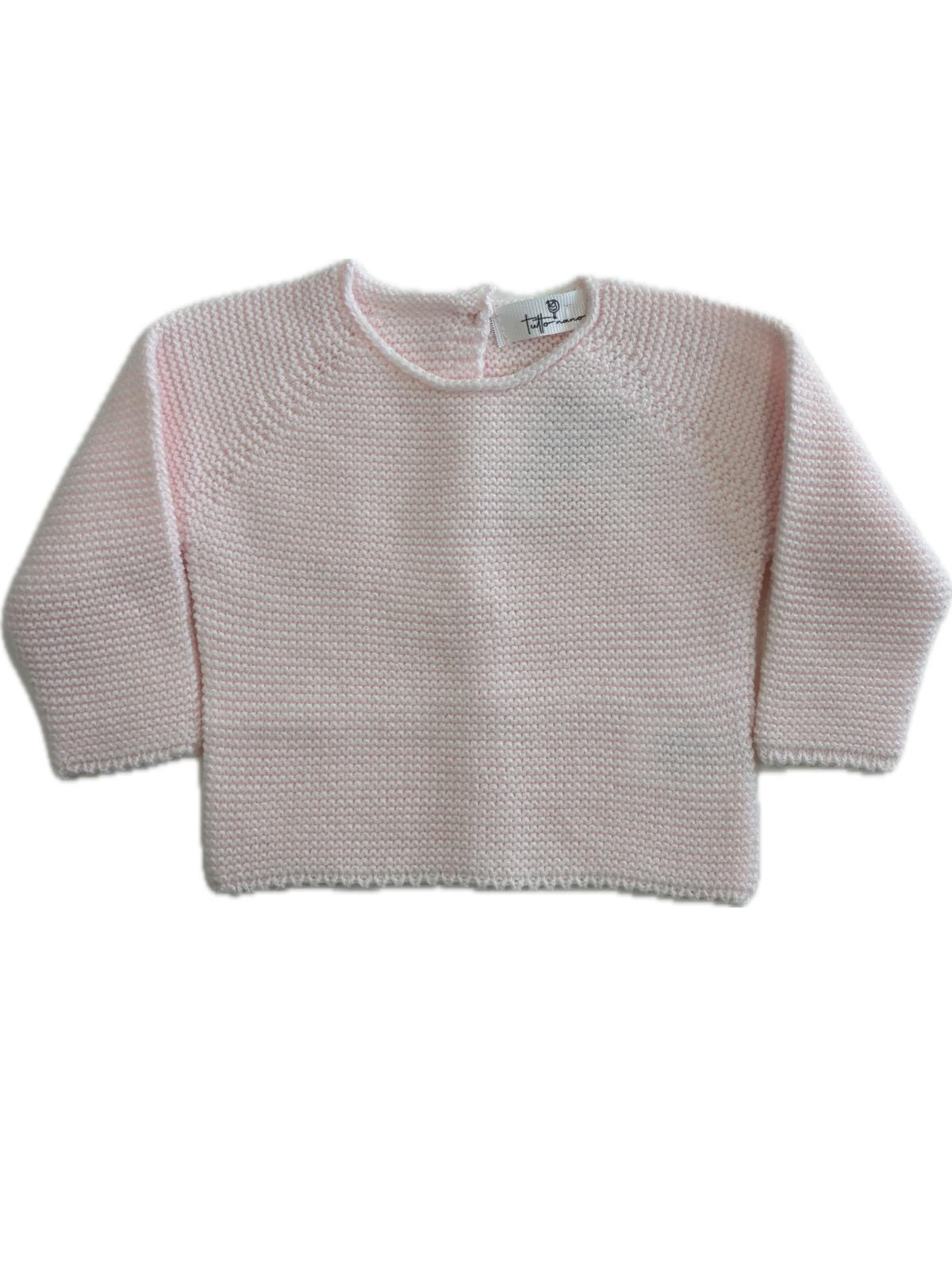 Jersey punto bobo rosa bebe