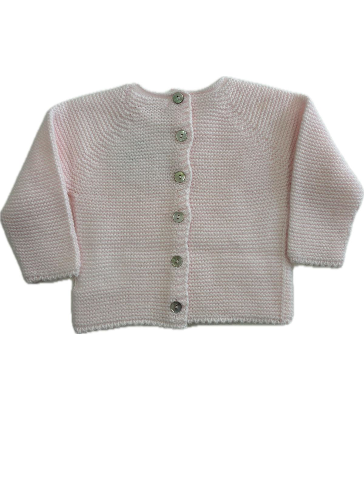 Jersey punto bobo rosa bebe
