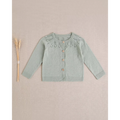 Chaqueta de bebé de punto color verde
