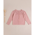 Chaqueta de bebé niña de punto color rosa