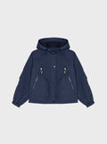 Parka con capucha para niña azul marino - vista frontal
