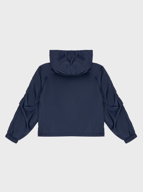 Parka con capucha para niña azul marino - vista trasera