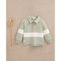 Polo de bebé niño de rayas en tres piezas con logotipo