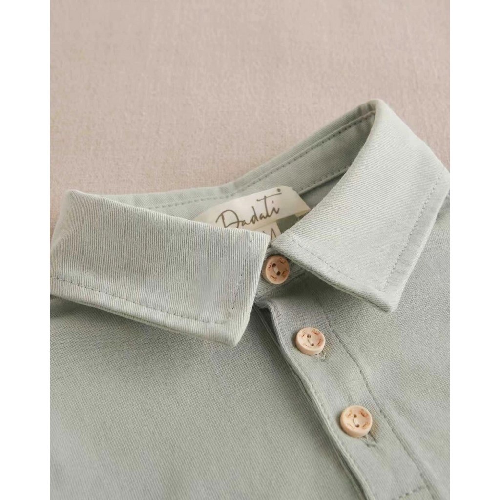 Polo de bebé niño de rayas en tres piezas con logotipo