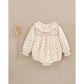 Ranita de bebé niña de flores rosa con cuello volante