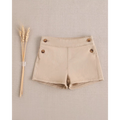Short de bebé niño beige con botones