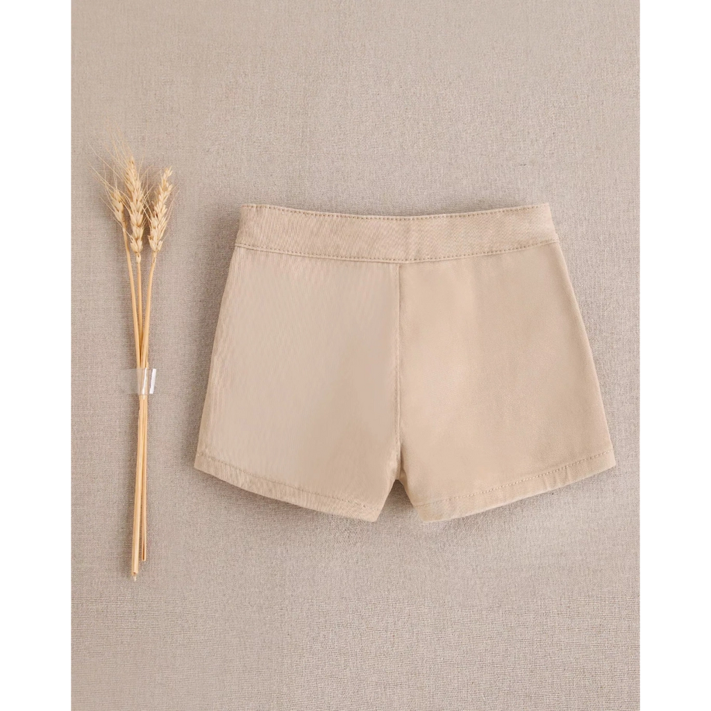 Short de bebé niño beige con botones