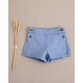Short de bebé niño color azul con botones