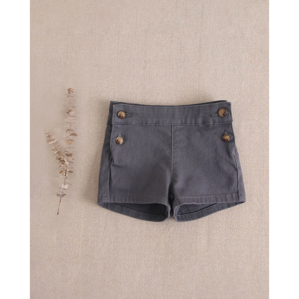 Short de bebé niño en gris con botones laterales